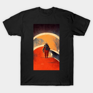 Space Walk Retro Vintage Sci fi Design T-Shirt